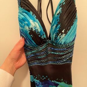 Gorgeous Cache blue & sequin prom dress!